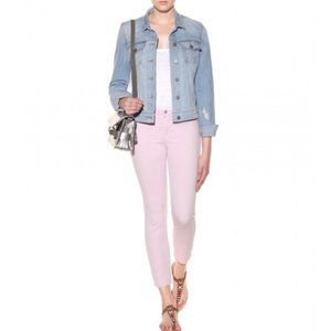 J BRAND Cropped Rail Pink Chalk Colored Skinny Jeans Size 27